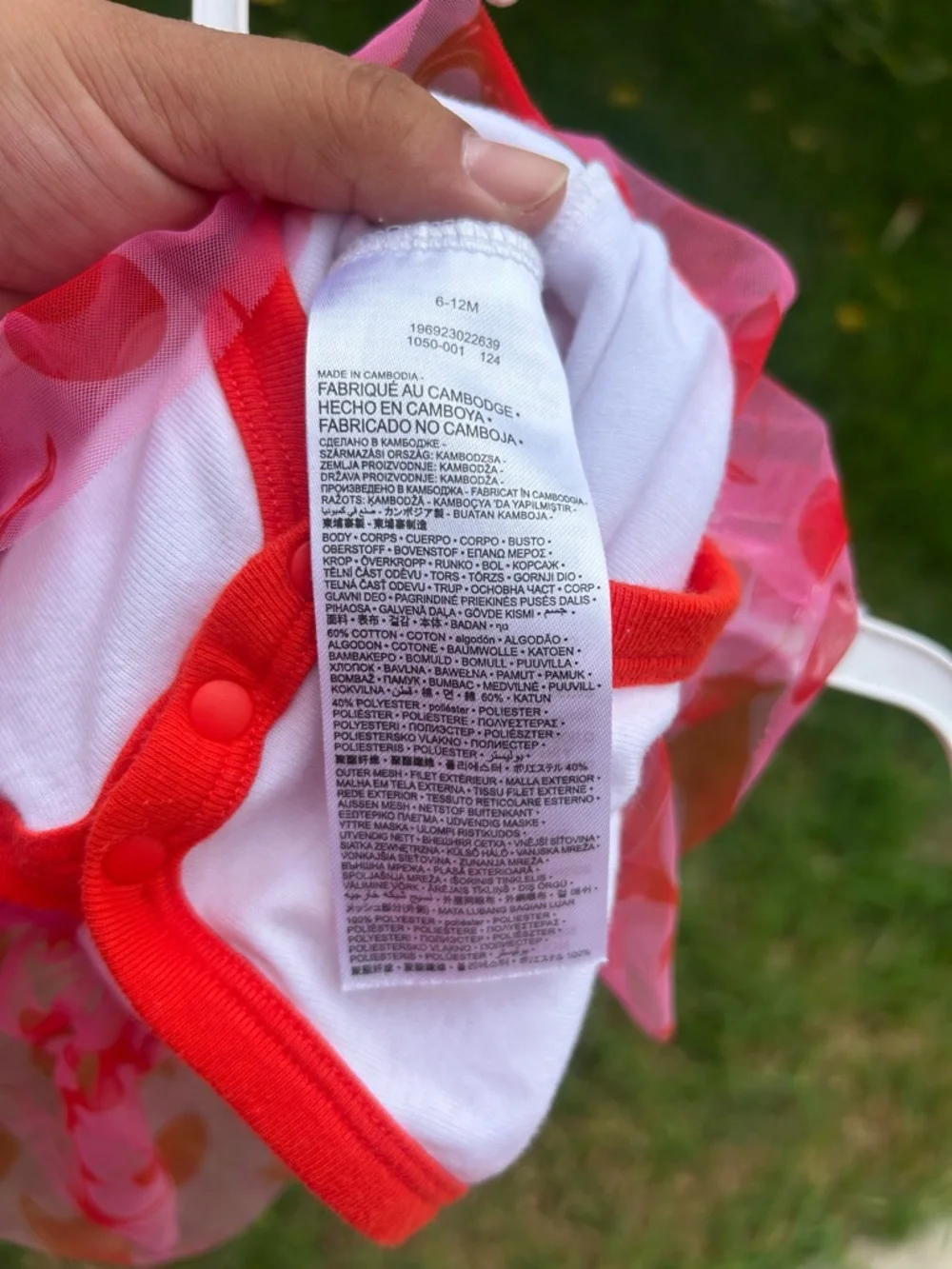 Nike White and Red Baby Girl Tutu Bodysuit